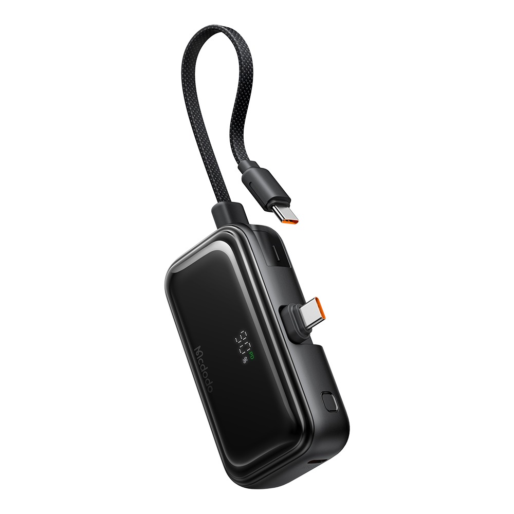 Power Bank with Built-in Cable & Connector (USB-C)