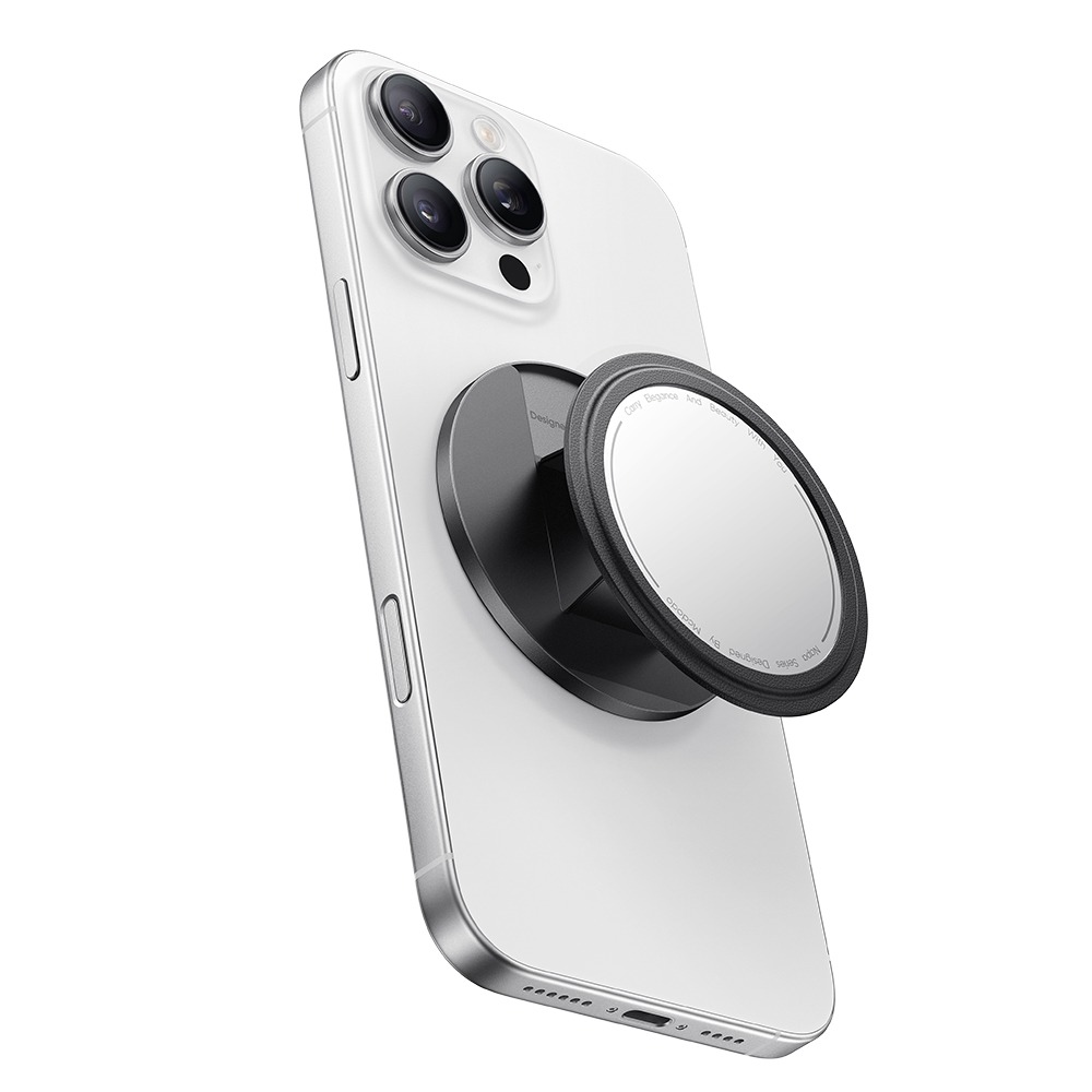 Magnetic Leather Stand with Mirror